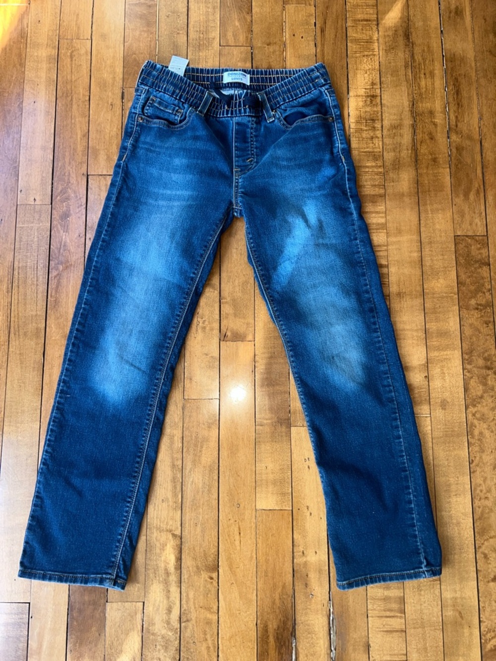 Denizen from Levi's Men's Straight Dark Blue Denim Jeans